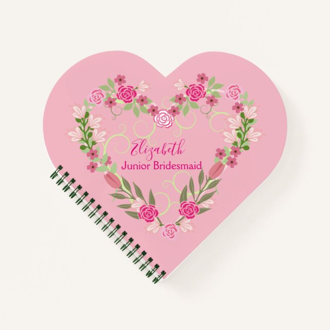 Junior bridesmaid Favor Notebook (Front)