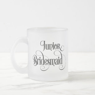Junior Bridesmaid Frosted Glass Coffee Mug