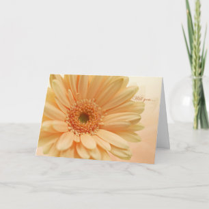 Junior Bridesmaid invitation, peach Gerbera(daisy) Invitation