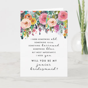 Junior Bridesmaid Proposal Card, Ashley Collection Card