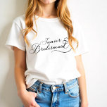 Junior Bridesmaid Shirt – Elegant Wedding Party<br><div class="desc">Let your junior bridesmaid feel extra special with this elegant script t-shirt designed just for her. A beautiful way to include her in your big day and give her a keepsake she’ll treasure. • “Junior Bridesmaid” in graceful calligraphy • Lovely for getting ready, photos, or bridal events • Perfect for...</div>