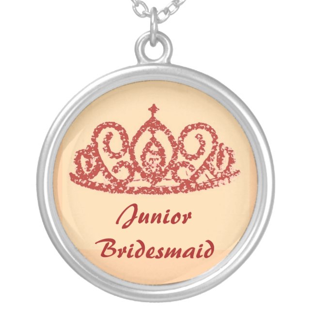 Junior Bridesmaid Silver Plated Necklace (Front)