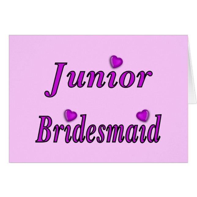 Junior Bridesmaid Simply Love Cards (Front Horizontal)