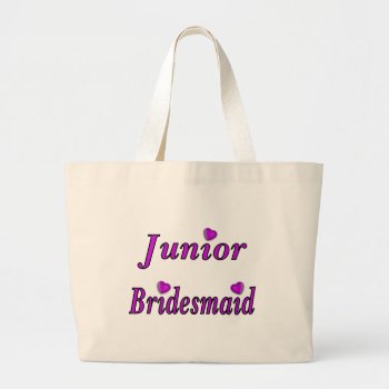 Junior Bridesmaid Simply Love Tote Bag by weddingparty at Zazzle