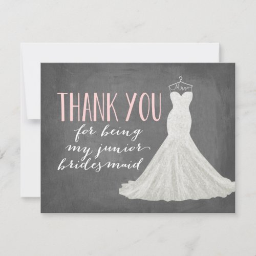 Junior Bridesmaid Thank You  Bridesmaid Invitation