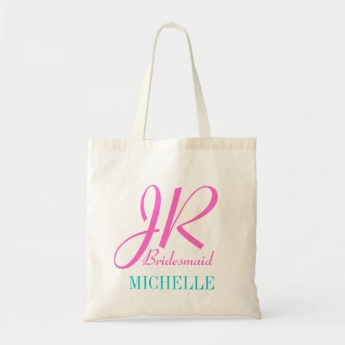 Junior bridesmaid tote bag  personalized with name