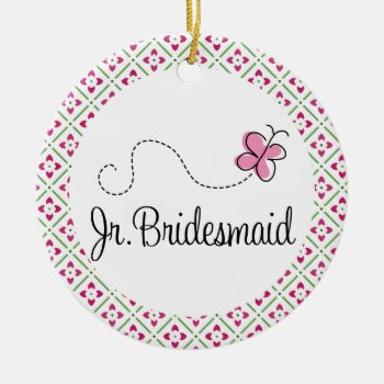 Junior Bridesmaid Wedding Keepsake Ornament Gift by MainstreetShirt at Zazzle