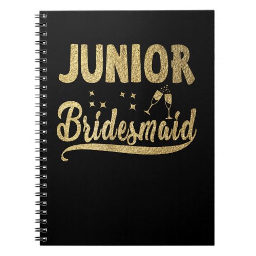 Junior Bridesmaids Bridal Wedding Party Notebook