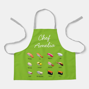 Junior chef sushi colorful kids apron