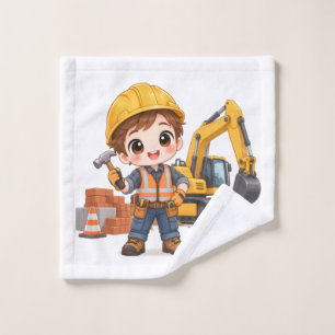 Junior Construction Crew Bath Towel Set