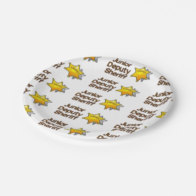 Junior Deputy Sheriff Paper Plates (Angled)
