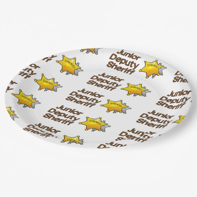 Junior Deputy Sheriff Paper Plates (Angled)