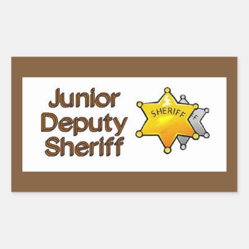Junior Deputy Sheriff Rectangular Sticker
