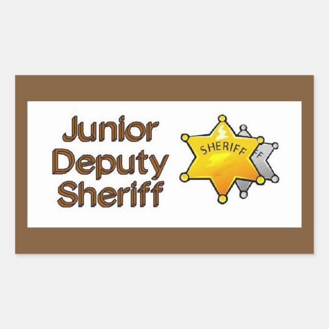 Junior Deputy Sheriff Rectangular Sticker (Front)