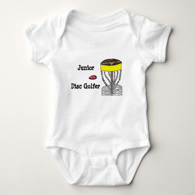 Junior Disc Golfer baby bodysuit (Front)