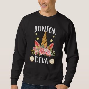 Junior Diva First day of school unicorn magical Sweatshirt