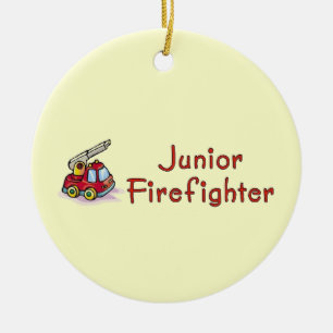 Junior Firefighter Ceramic Ornament