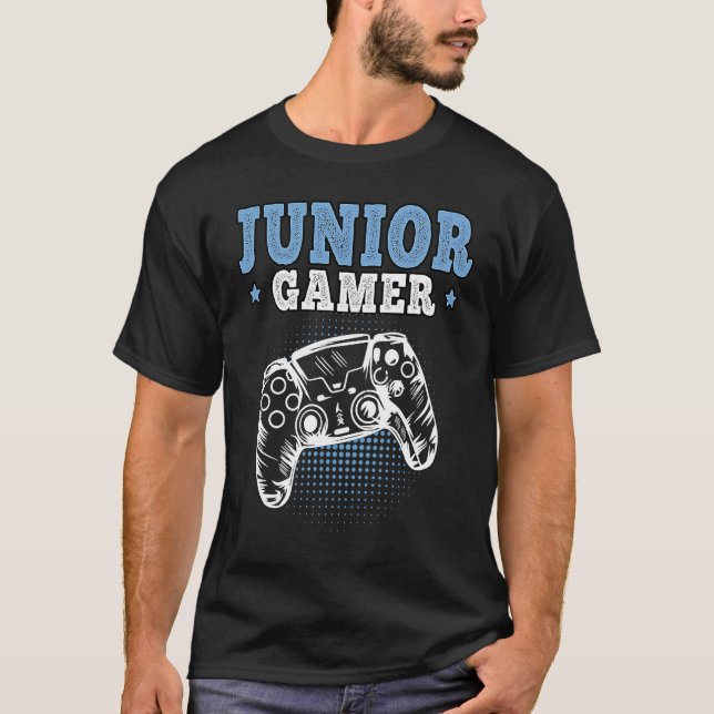 Junior Gamer Gamepad Videogames Gaming T-Shirt (Front)