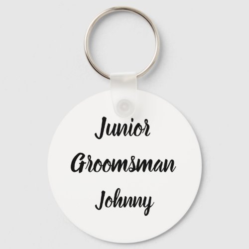 Junior Groomsman Gift Custom Name Gifts Wedding Keychain