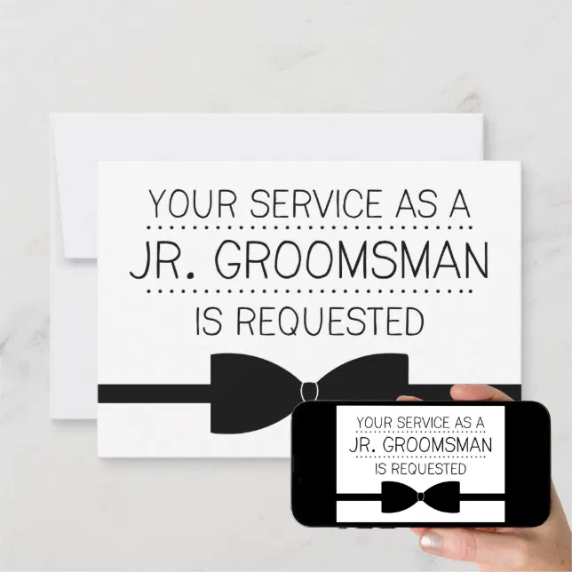Junior Groomsman Request | Groomsmen Invitation | Zazzle