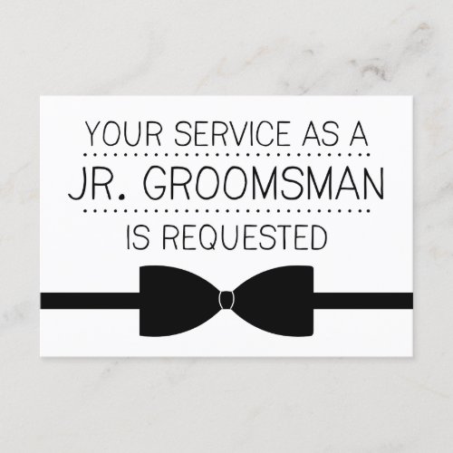 Junior Groomsman Request | Groomsmen Invitation