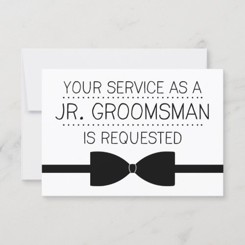 Junior Groomsman Request  Groomsmen Invitation