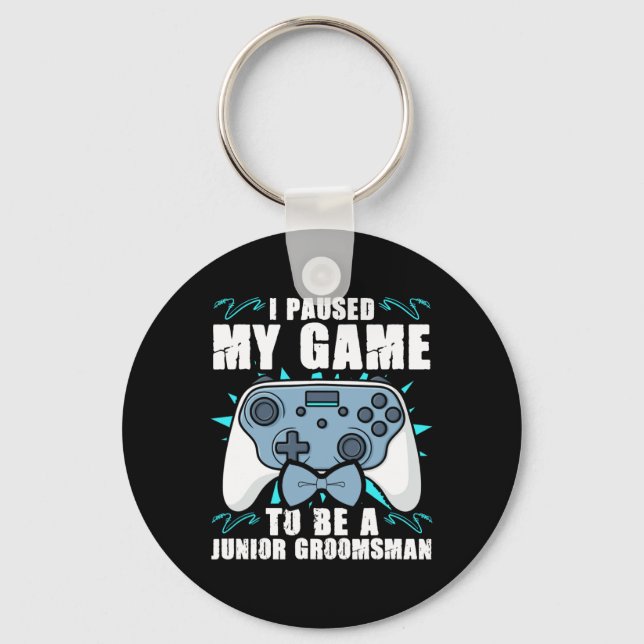 Junior Groomsman Video Gamer Junior Groomsmen Paus Keychain (Front)