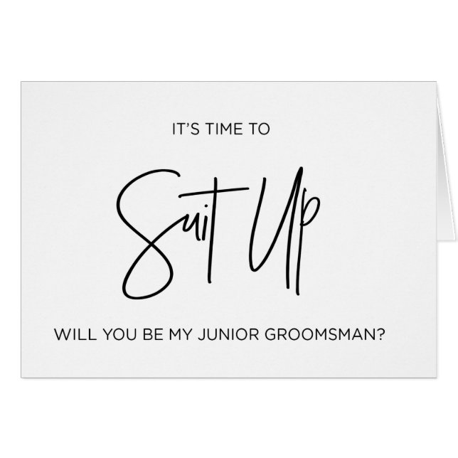 Junior Groomsman Wedding Day Card (Front Horizontal)