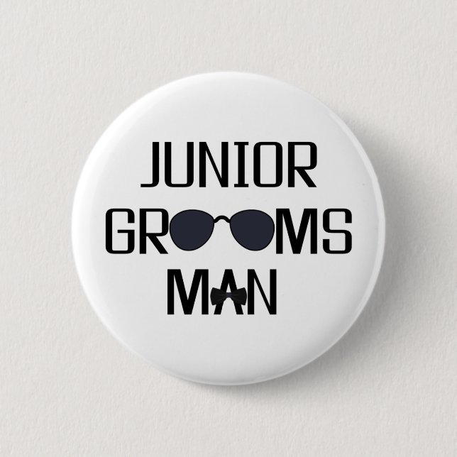 Junior Groomsman Wedding Party Button (Front)