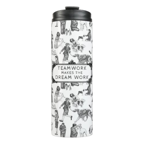 JUNIOR Handlers Dog Show Black Toile Thermal Tumbler