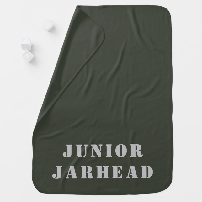 Junior Jarhead Military Baby Blanket (In Situ)