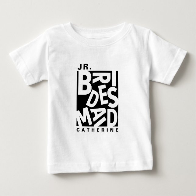 Junior Jr. Bridesmaid, wedding party Baby T-Shirt (Front)