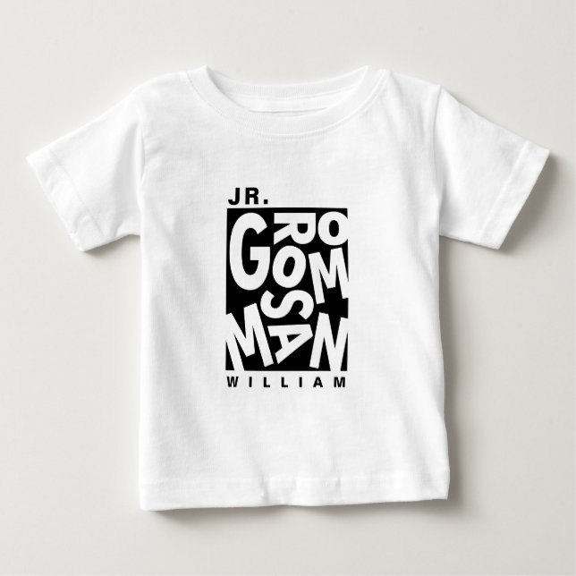 Junior Jr. Groomsman, wedding party Baby T-Shirt (Front)