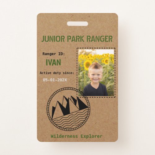 Junior Park Ranger Birthday Party Badge