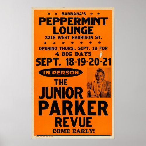 Junior Parker Peppermint Lounge Concert Poster