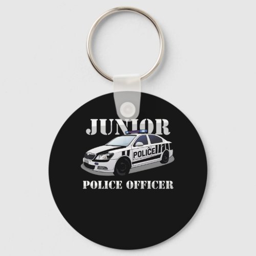 Junior Police Officer Policeman Police Car Cop Gif Keychain