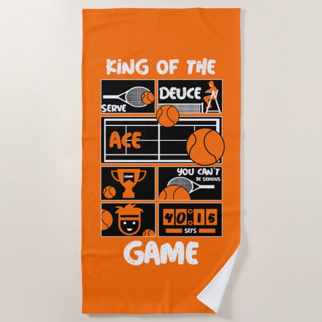 Junior Tennis Player  Beach Towel (Front)