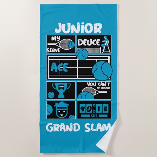 Junior Tennis Player Gift     Beach Towel