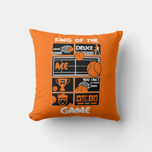 Junior Tennis Player Throw Pillow