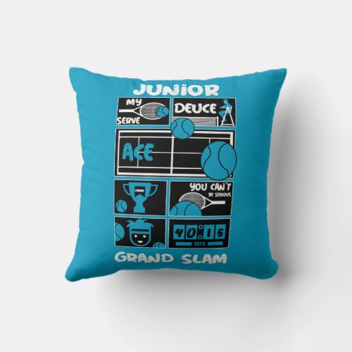 Junior Tennis Player      Throw Pillow