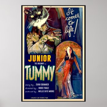Junior The Uncanny In The Tummy! Poster by WeAreBlackCatClub at Zazzle