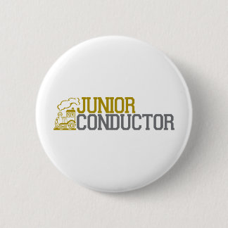 Junior Train Conductor Pinback Button