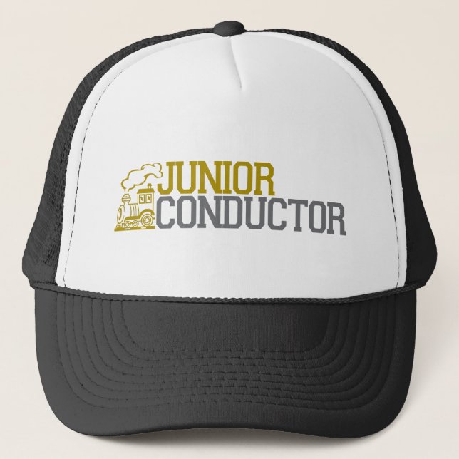 Junior Train Conductor Trucker Hat (Front)