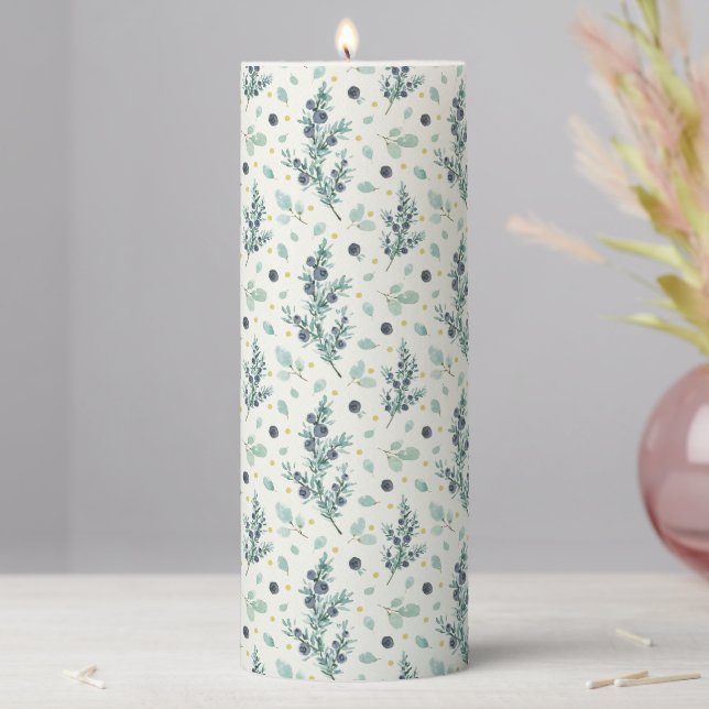 Juniper and berries pillar candle (In Situ)