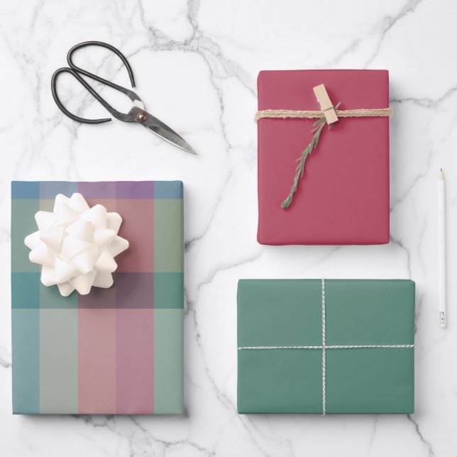 Juniper & Berry Wrapping Paper Flat Sheet Set of 3 (Front)