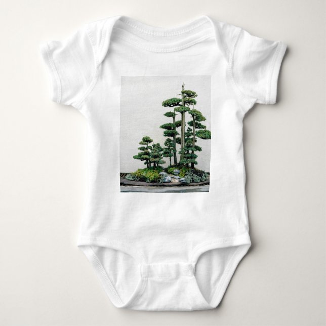 Juniper Bonsai Forest Baby Bodysuit (Front)