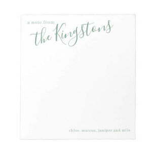 Juniper Family Name Script Notepad