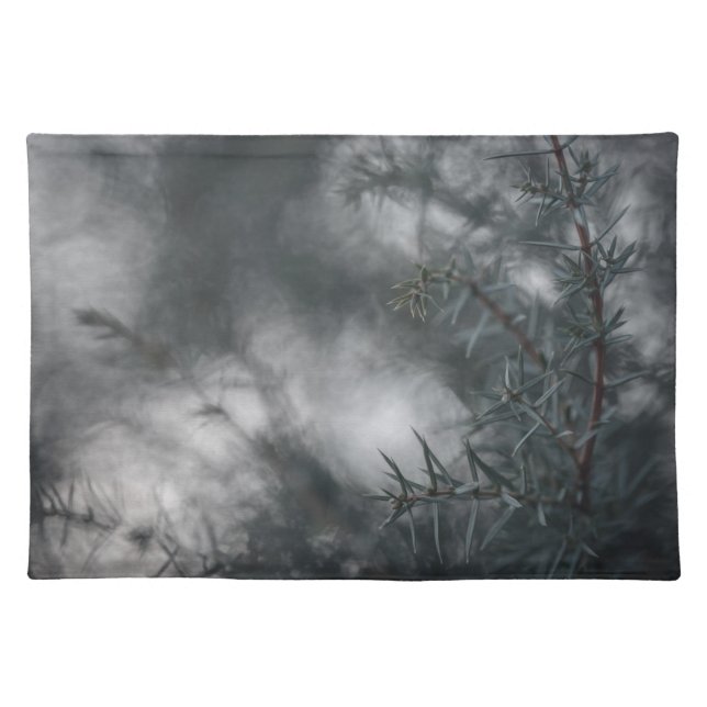 Juniper Floral Nature Photo Cloth Placemat (Front)