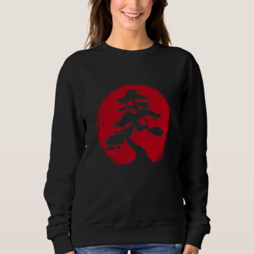 Juniper Japanese Bonsai Design for Small Tree Fans Sweatshirt
