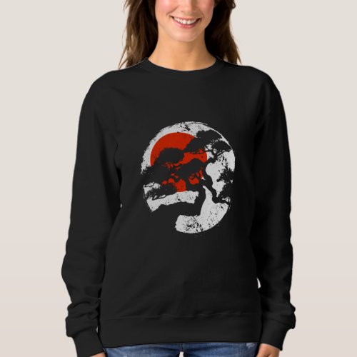 Juniper Japanese Bonsai Design for Small Tree Fans Sweatshirt